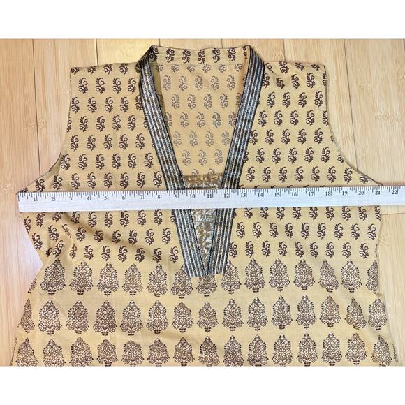 Women's Sz Lrg Indian Kurtas Set Lot Of 2 Tunic/Dress & Scarf Great Condition - Picture 5 of 8